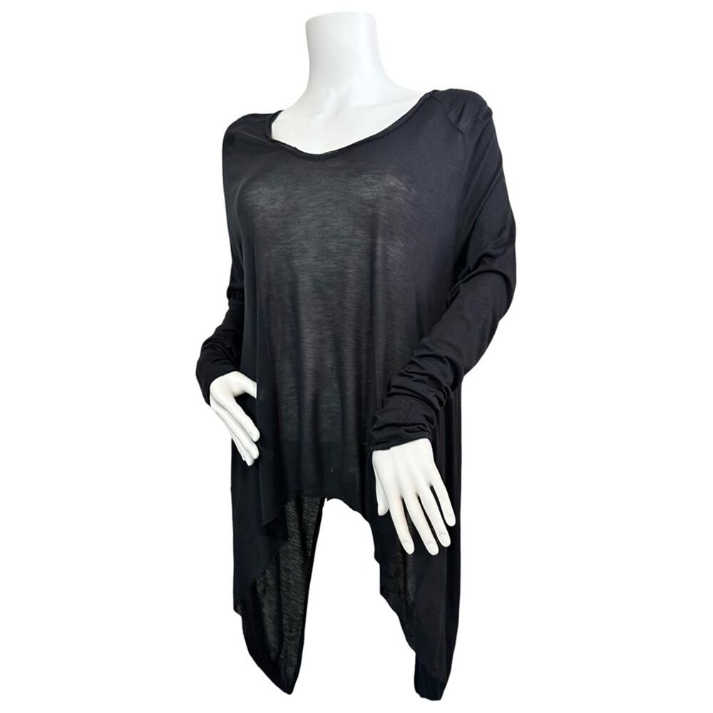 #T111 Saint Grace Black Open Back V Long Sleeve Top SZ S $83 - Picture 3 of 12